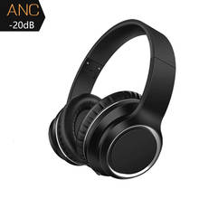 ANC Bluetooth 5,0 наушники с активным Шумоподавлением беспроводные и проводные наушники с микрофоном глубокий бас Hifi Звук складной 2024 - купить недорого