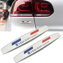 Sport France Flag Logo Alloy Decals for 206 306 Peugeot 406 506 208 308 408 508 207 307 407 107 4008 Alloy Sticker Accessories 2024 - buy cheap