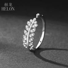 Однотонное обручальное кольцо HELON с натуральными бриллиантами, 14 к, белое/желтое/розовое золото, для женщин, на день рождения, юбилея, лучший подарок 2024 - купить недорого