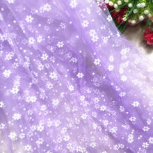 5 yards Purple Floral Dots Gauze mesh Lace Tulle netting lace polka Swiss dots fabric tulle For Wedding Veil Dress Tutu Dress 2024 - buy cheap