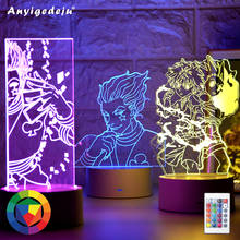 Lámpara 3d de Anime HUNTER x HUNTER Gon y Killua, luz nocturna para decoración de dormitorio infantil, ventiladores, regalo para niños, luz Led de noche 2024 - compra barato