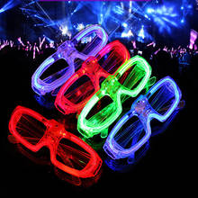 12pcs LED Glasses Neon Sunglasses Light Up Glasses Party Articles Rave Costume Party DJ Sunglasses Birthday Party Decoration 2024 - buy cheap