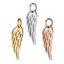 10pcs Charms Double Sided Angel Wings 20*6mm Stainless Steel Plated Pendants Making DIY Handmade Jewelry Findings 2024 - buy cheap