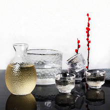 Japanese Sake Pot Set Golden Edge Glass Sake Bottle Set Rice Wine Vodka Wine Cup Flasks Liquor Glasses Barware Wedding Gifts 2024 - buy cheap