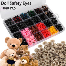 1040PCS Colorful Plastic Crafts Safety Eyes For Teddy Bear Soft Toy  Making Funny Animal Doll Nose DIY Accessories Box 5-12mm 2024 - buy cheap