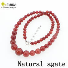 High Quality Fashion Charm Natural Stone Agates Jades Necklace 6 Styles Jewelry Women Girls Wedding Christmas Gifts Wholesale 2024 - buy cheap