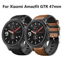 22 мм браслет для Amazfit GTR 47 мм 47 ремешок для xiaomi Huami Amazfit Pace Stratos 2 Смарт-часы кожаный ремешок + Силиконовый ремешок для часов 2024 - купить недорого