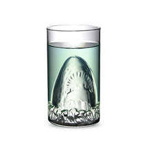Двухслойная термостойкая стеклянная чашка в виде акулы, креативное двойное использование, высококачественное боросиликатное вино, бокал д... 2024 - купить недорого
