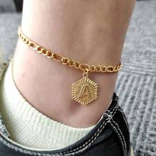 2022 Trendy 26  Alphabet Letter Anklet For Women Girls Gold Color Foot Chain Bracelet Summer Jewelry Accessories 2024 - buy cheap