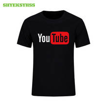 Мужская футболка с принтом логотипа YouTube, забавная одежда, модная рабочая одежда, футболка из 100% хлопка для мужчин и женщин, уличная футболка youtuber 2024 - купить недорого