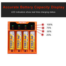 1 шт * батарейки PKCELL Зарядное устройство для 1,2 V 3,7 V 3,2 V AA AAA 26650 18650 18350 14500 10440 CRCR123A 5V 2A с светодиодный Дисплей USB линия 2024 - купить недорого