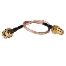 Superbat Antenna cable SMA Plug male to SMA female bulkhead pigtail Coaxial Cable RG178 15cm 2024 - buy cheap