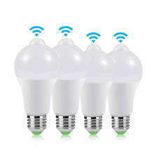 E27 LED Bulbs PIR Motion Sensor Lamps 12W 15W 18W 20W AC85-265V Dusk to Dawn Night Light Entrance Corridor Surface Mounted Bulbs 2024 - buy cheap