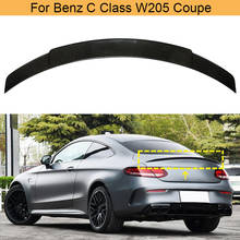 Car Rear Trunk Wing Spoiler For Merecedes-Benz C Class W205 C205 Coupe 2015 - 2019 Rear Trunk Boot Lip Wing Spoiler Carbon Fiber 2024 - buy cheap