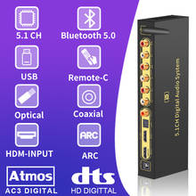 5.1CH Audio Converter Decoder Bluethooth 5.0 ATOMS  DAC Converter HDMI- ARC SPDIF Coaxial RCA  AC3 FLAC APE 4K*2K 192khz 2024 - buy cheap