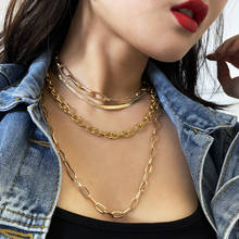 Новинка 2020, золотые винтажные богемные модные ожерелья-цепочки в виде змеи для женщин, Многоуровневое ожерелье, 3 размера, вечерние ювелирные изделия, подарок 2024 - купить недорого