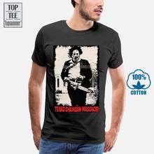 The Texas Chainsaw Massacre Leatherface Horror Movie Halloween Black T Shirt New 2024 - buy cheap