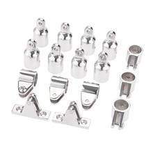 16Pcs Marine Boats Bimini Tops Hardware Fitting Set 4 Bow 25mm 1inch (8 Eye Ends+6 Jaw Slides+2 Deck Hinges) 316 Stainless Steel 2024 - buy cheap