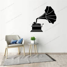 Phonograph Wall Sticker Classic Design Home Decor Record Player Vinyl Wall Decals Invention Music Machine Wall Mural DW9672 2024 - buy cheap