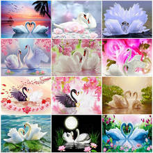 5D DIY Diamond Painting Full Drill Square/Round Swan Diamond Embroidery Animal Picture of Rhinestone Mosaic Handmade Gift 2024 - buy cheap