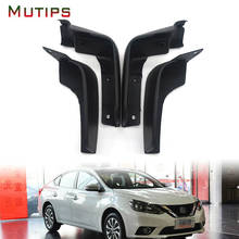 Multips protetores contra lama para carro, 4 peças, acessórios para guarnição para 2013 2014 2015 2016 2017 nissan sentra sylsm b17 pulsar 2024 - compre barato