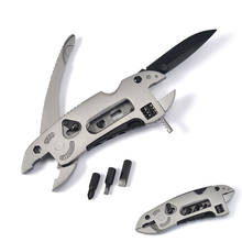 Silver Mini Bent Multifunctional Tool 9 in 1 Multitool Keychain Plier Screwdriver Pocket Tools Welding Tool hand tools 2024 - buy cheap