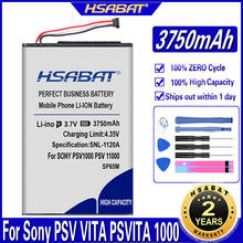 Hsabat bateria sp65m 3750mah para sony psv vita 1000 psv1000 sp65m embutida 2024 - compre barato