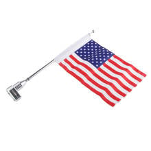 Sissy Bar Motorcycle Luggage Rack Flagpole Mount Kit and 10" x 6" USA Flag for Harley Sportster XL883 XL1200 X48 2024 - buy cheap