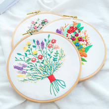 Beleza flores bordado fita kit para iniciante kits de costura ponto cruz artes artesanato costura para decoração de casa 2024 - compre barato