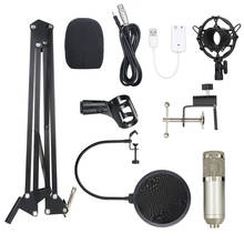 Micrófono condensador BM800 Lit Pro, micrófono ajustable, brazo de tijera de suspensión, filtro Pop para estudio de grabación de Audio y radiodifusión 2024 - compra barato