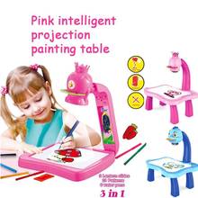 Kids Toy Painting Drawing Table LED Projector Music Toys Kids Arts and Crafts for Kids Children Notebook Pen Office Toddler Toy 2024 - buy cheap