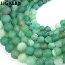 HGKLBB verde mate banda cornalina piedra ónix natural 6/8/10MM espaciador redondo cuentas sueltas para hacer joyas pulsera DIY 2024 - compra barato