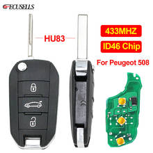 3 Button Folding Remote Car Key 433MHz PCF7941 ID46 Chip for Peugeot 508 208 2008 201 208 2008 408 4008 5008 HU83 Uncut Blade 2024 - buy cheap