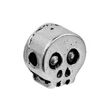 20 PCs Halloween Spacer Beads Skull Zinc Alloy Antique  Bead For DIY Fashion Jewelry Making 7mm x 7mm, Hole: Approx 1.7mm 2024 - buy cheap