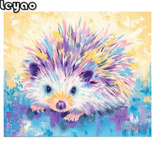 Full square / round 5d diamond painting Hedgehog colorful art diamond mosaic sale diamond embroidery cross stitch home decor 2024 - buy cheap