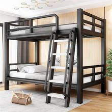 Bunk Bed 120/150/180CM Dormitory Iron Double High Loft Teenage Adult Bedroom Simple Lunch Nap Bed Twin Bed Frame With Ladder 2024 - buy cheap