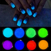 2g Fluorescent Nail Powder Neon Phosphor 12 Colors Nail Glitter Pigment 3D Glow Luminous Dust Nail Art Decorations SF3084 2024 - buy cheap