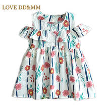 Повседневные платья для маленьких девочек с надписью «LOVE DD & MM»; Вечерние наряды; Детские элегантные костюмы; Vestido; Платье принцессы 2024 - купить недорого