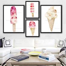 Creative Pictures Nordic Simple Ice Cream Good-Looking Canvas Paintings Modern Living Room Wall Art Decor Posters Printing 2024 - buy cheap