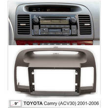 Panel estéreo para salpicadero de Radio de coche, Panel de 9 pulgadas, 2Din, doble Din, CD, DVD, Marco para Toyota Camry 5, años 2001 a 2006 2024 - compra barato