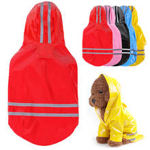 1Pcs Pet Reflective Waterproof Raincoat Clothes Hooded Jumpsuit Raincoat Windproof Dog Teddy Chihuahua Rainy Day Supplies 2024 - buy cheap