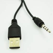 Черный USB A Тип до 3,5 мм разъем аудио кабель для передачи данных для MP3 Mp4 2024 - купить недорого