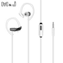 M&J New Arrival Sport Earphone Super Bass Headphone Sweatproof Running Headset with microphone Ear Hook For All Mobile Phone Mp3 2024 - buy cheap