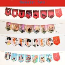 Cuadros colgantes de estrellas del Kpop, banderines para colgar, cuadro de pared, para regalo de fans, Sung KOOK JIMIN SUGA V JHOPE RM JIN, 10 juegos por lote 2024 - compra barato