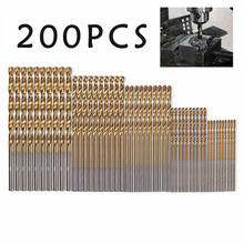 200pcs set 1/1.5/2.0/2.5/3mm Titanium Coated Twist Drill Bit High Steel for Woodworking Plastic And Aluminum HSS Drill Bit Set 2024 - buy cheap