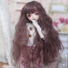 Doll wig for 1/3 1/4 1/6 SD DD BJD wig Neat bang Long Curly Hair  high temperature fiber Wavy hair doll wig doll accessories 2024 - buy cheap
