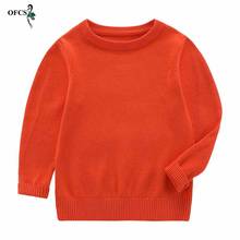 Boys Gril Knitting Sweaters Solid Color O-neck Knitwear Clothes Children's Fashion Sweater Girls Toddler Baby Outwear Tops 2-12T 2024 - buy cheap