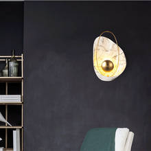Luminária de parede de led moderna, luminária de resina designer para sala de estar, quarto, estudo, corredor, decoração nórdica, soquete de loft 2024 - compre barato
