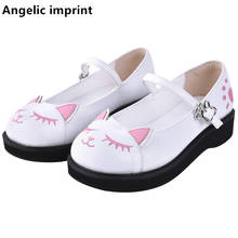 Angelic imprint woman mori girl lolita cosplay college shoes lady low heels Pumps women student dress party shoes cat face 990 2024 - buy cheap