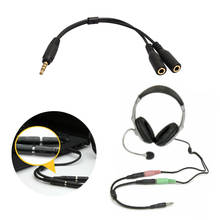 Cable auxiliar divisor para auriculares de 1 macho a 2 hembra, extensión de Cable de 3,5mm, adaptador de Audio de micrófono Y Cable divisor, adaptador de auriculares a PC 2024 - compra barato